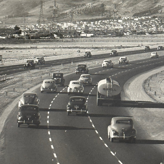 Vintage Cars on California Highway Photo Photograph Print Associated Press