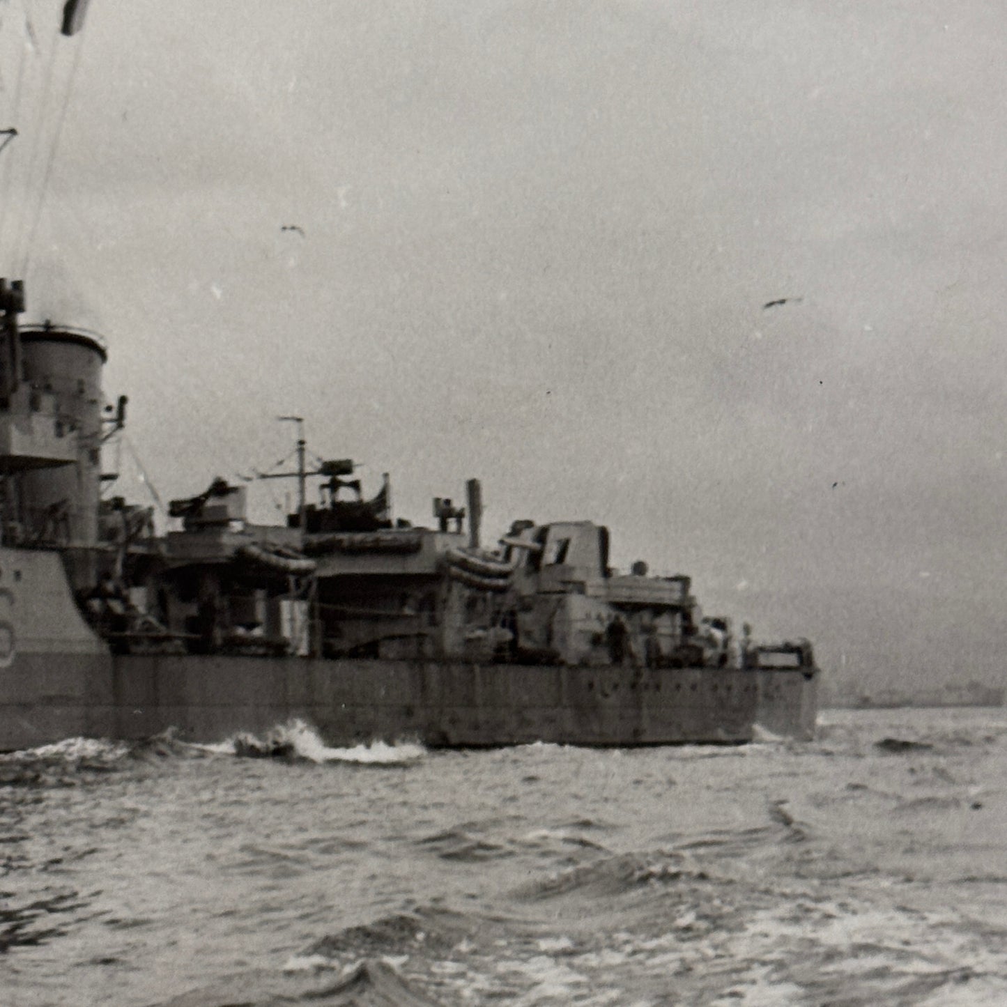 Royal Canadian Navy HMCS Crescent Military Boat Ship Photo Photograph 1946