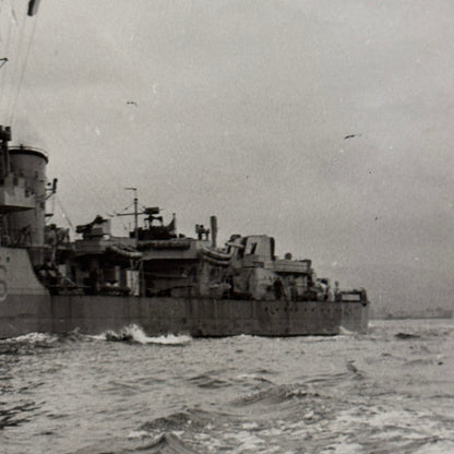 Royal Canadian Navy HMCS Crescent Military Boat Ship Photo Photograph 1946