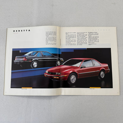 1988 Chevrolet Beretta Car Sales Brochure Catalog Vintage Advertising