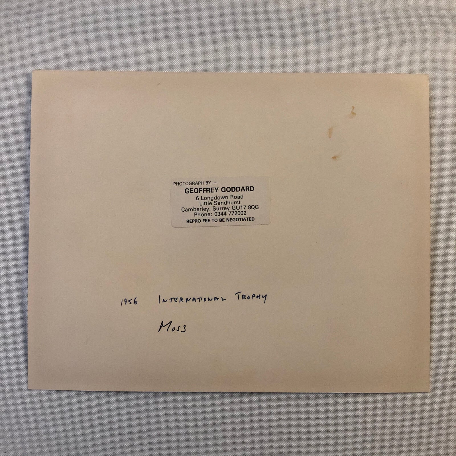 Stirling Moss 1956 International Trophy Race Photo Photograph Print