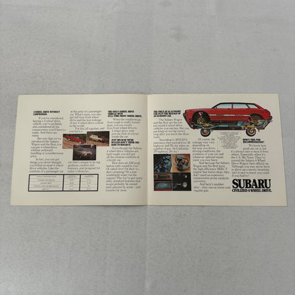 Subaru Brat and Station Wagon Sales Brochure Catalog Advertising Vintage