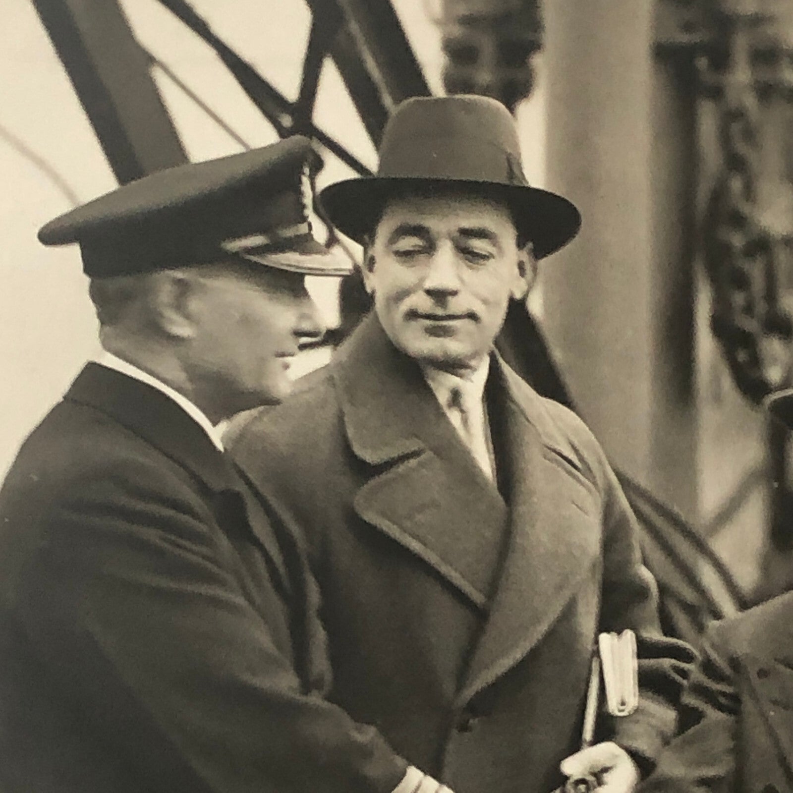 Press Photo Photograph Horse Racing Jockey Steve Donoghue Sails on Ship 1933