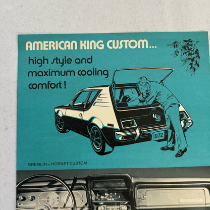 AMC American King Custom Air Conditioner Brochure Gremlin Matador Javelin
