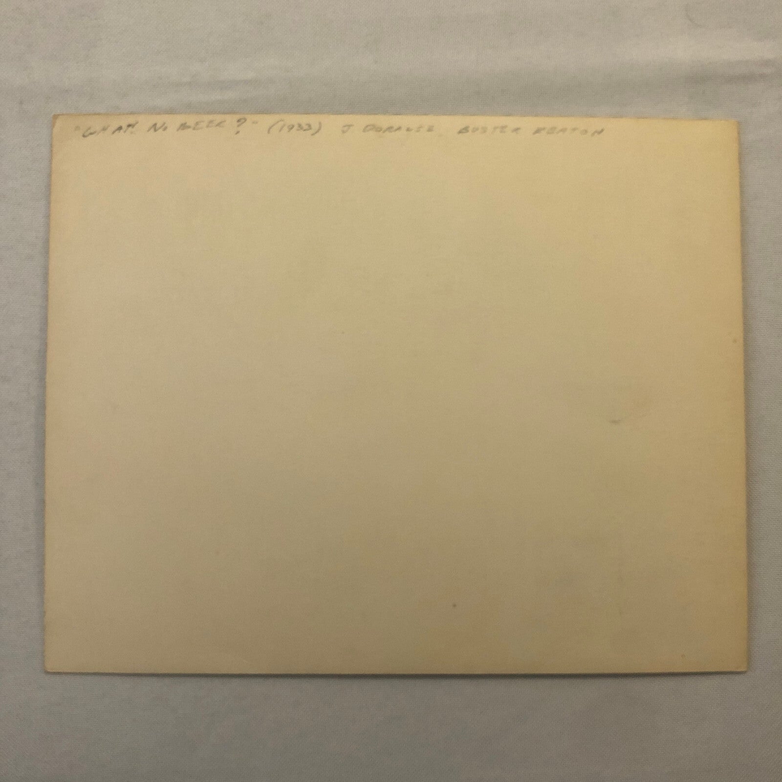 Buster Keaton Jimmy Durante What No Beer Comedy Film Movie Photo Photograph