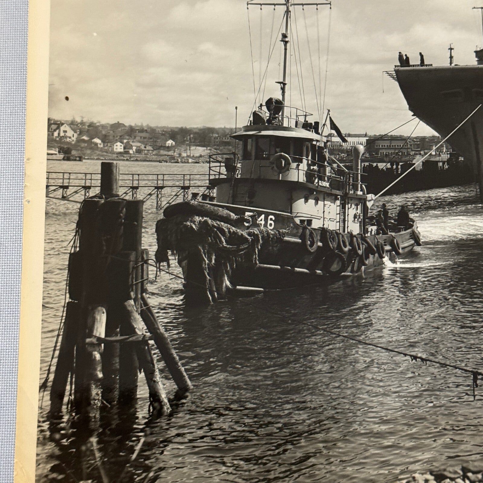 Royal Canadian Navy Military Ship Photo Photograph Vintage Warship Magnificent