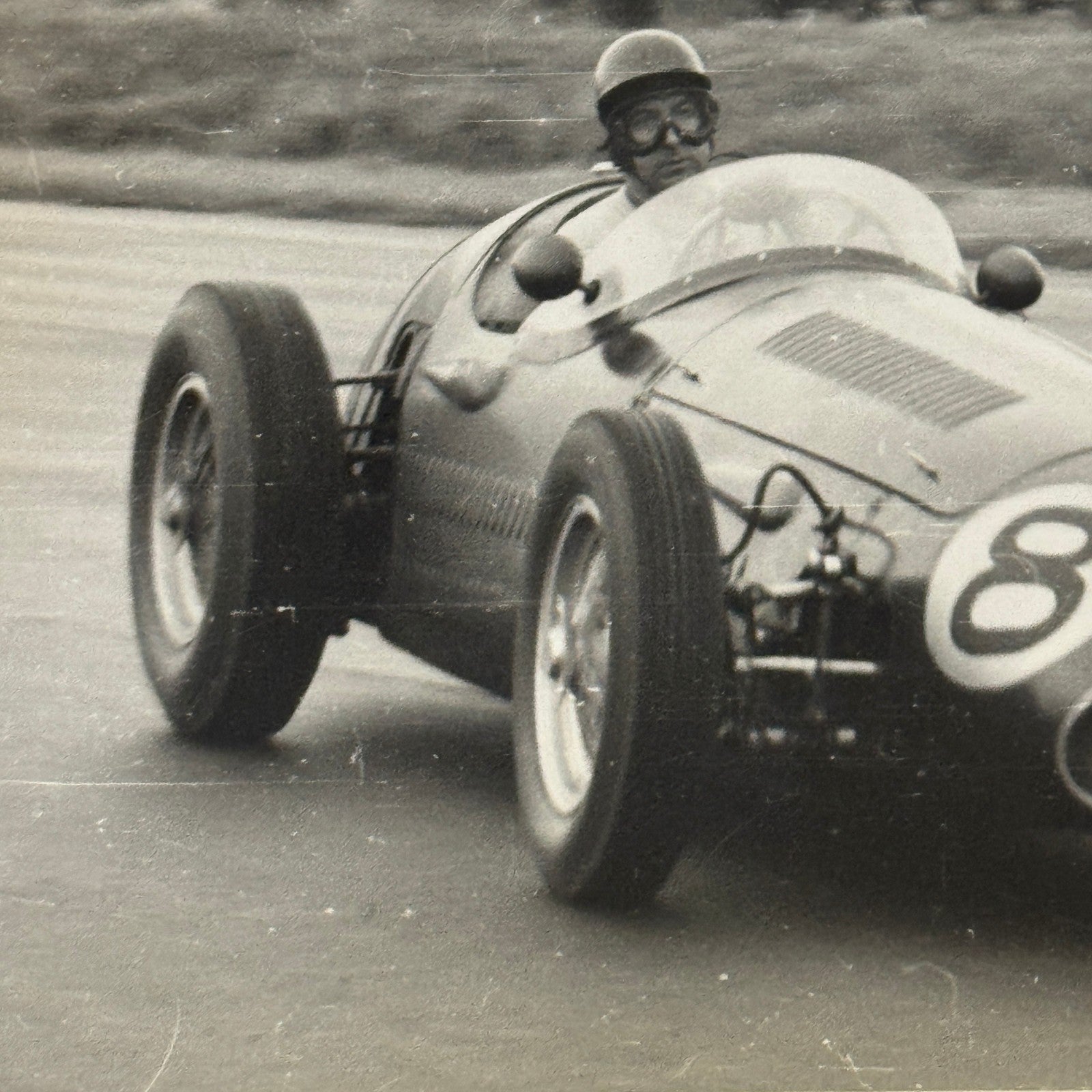 Vintage Racing Photo Photograph 1954 British Grand Prix Maserati 250F Wharton