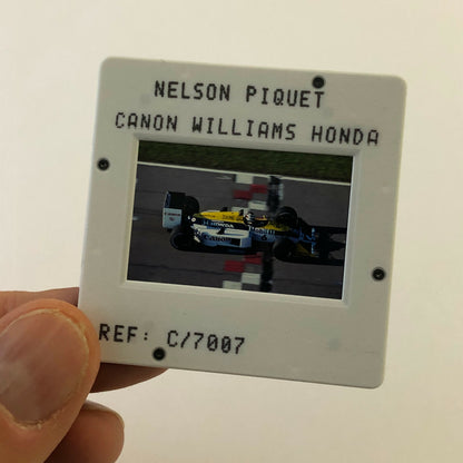 Nelson Piquet Canon WIlliams Honda Car DPPI 35MM Press Photo Slide F1 Racing 