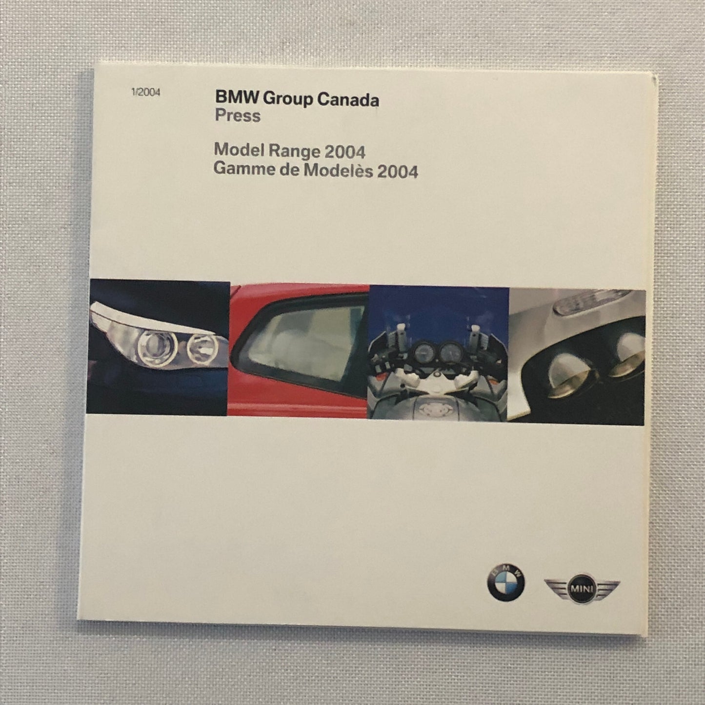 2004 BMW Press Kit Sales Brochure Catalog w/ Photo Cd X5 X3 3 5 6 Series 
