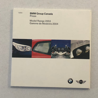 2004 BMW Press Kit Sales Brochure Catalog w/ Photo Cd X5 X3 3 5 6 Series 