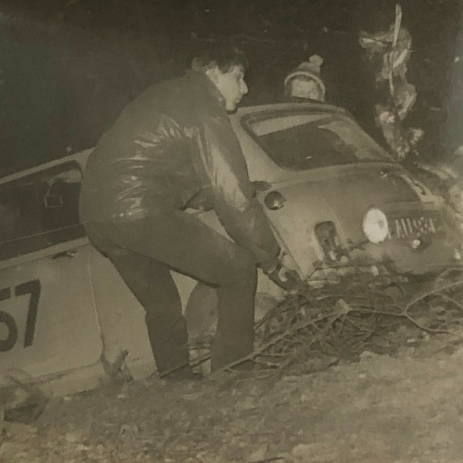 Vintage MINI Racing Car Photo Photograph Print - Rally Rallye Car ? 