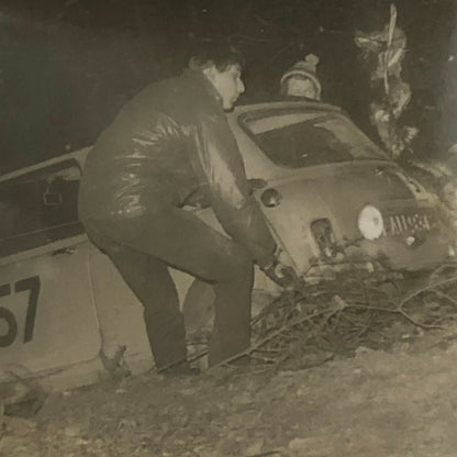Vintage MINI Racing Car Photo Photograph Print - Rally Rallye Car ? 