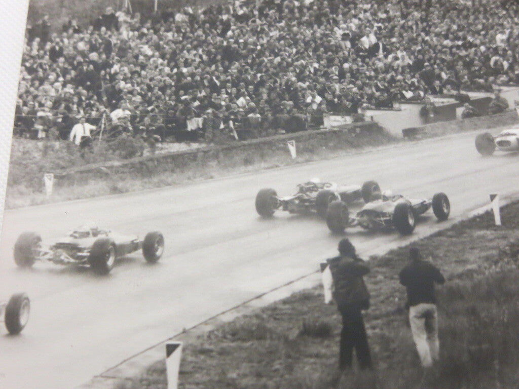 Vintage 1965 Belgian Grand Prix Racing Photograph Photo - Press Image Cars Esso 
