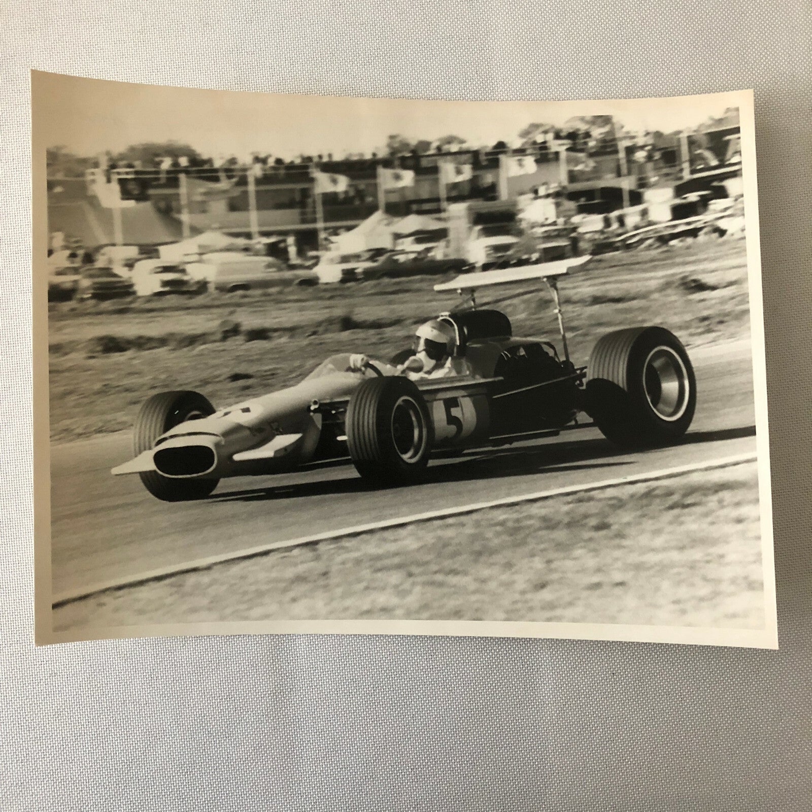 Vintage Racing Car Driver Photo Photograph Print - Bartlett ? 
