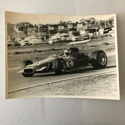 Vintage Racing Car Driver Photo Photograph Print - Bartlett ? 