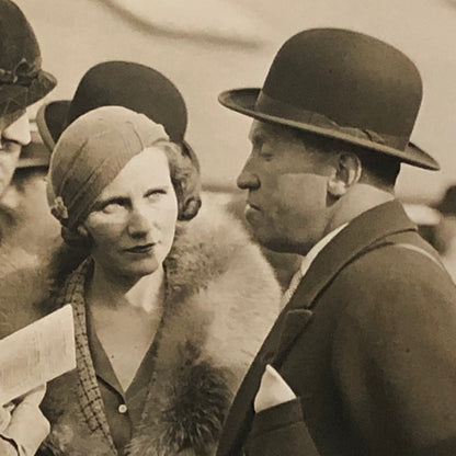 Press Photo Photograph Lincolnshire Horse Racing Spectators in Paddock 1933
