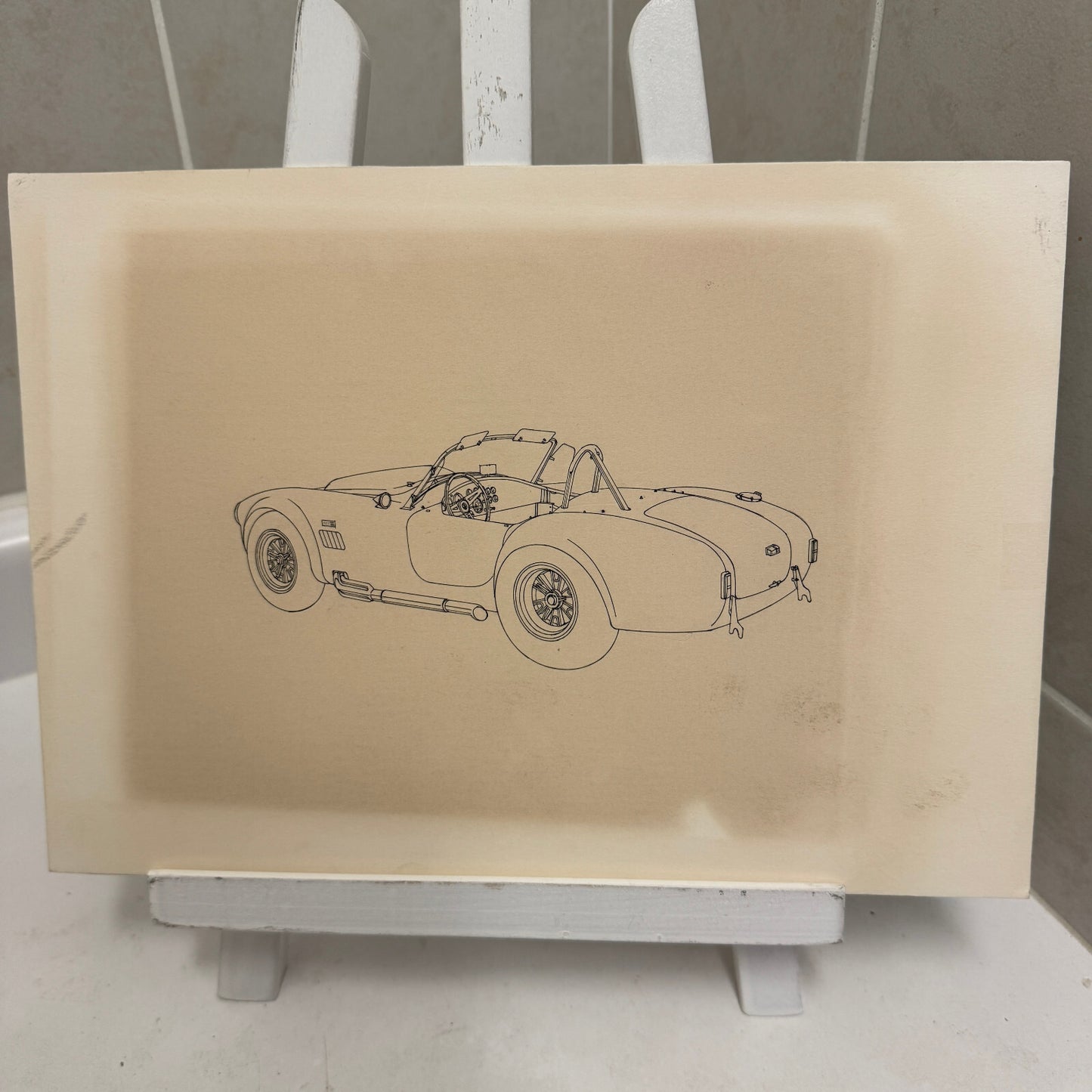 AC Cobra Illustration Art Drawing Hand Drawn Robert Preis Vintage