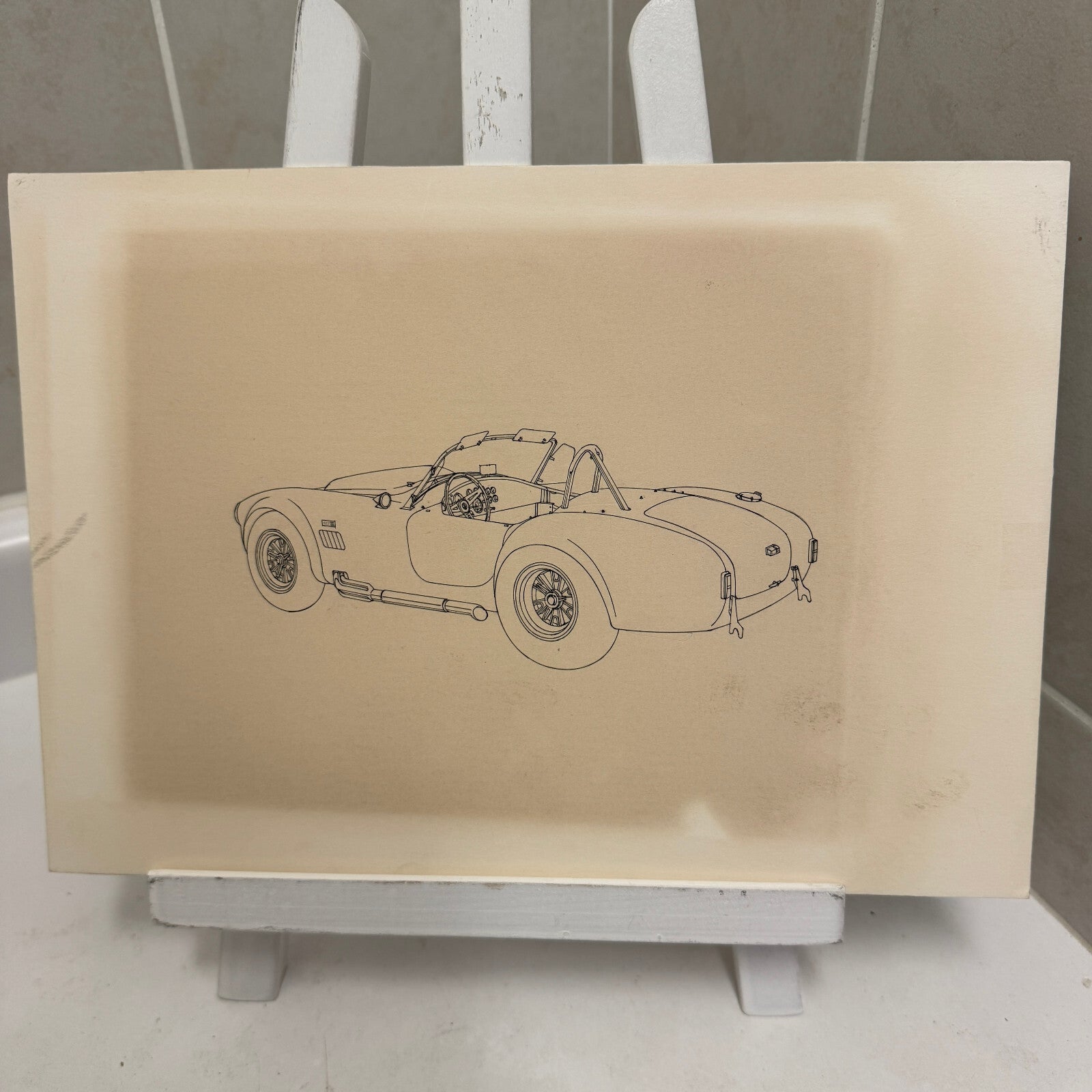 AC Cobra Illustration Art Drawing Hand Drawn Robert Preis Vintage