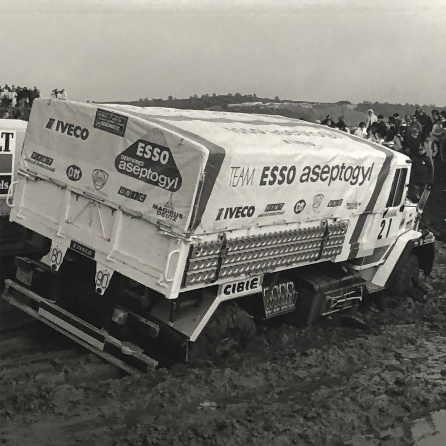 1980 Transafrica Rally Rallye Photo Photograph DPPI Iveco Renault Truck