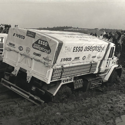 1980 Transafrica Rally Rallye Photo Photograph DPPI Iveco Renault Truck