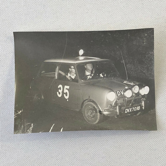 Vintage MINI Racing Car Photo Photograph Print Rally Car ? 