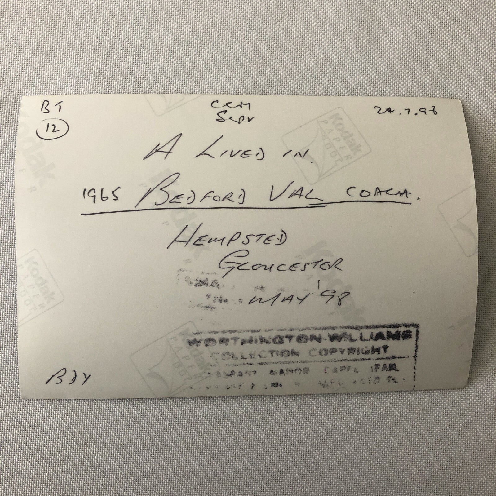 Vintage Bedford Truck Barn Find Junk Yard Parts Photo Photograph Print Lot 43x