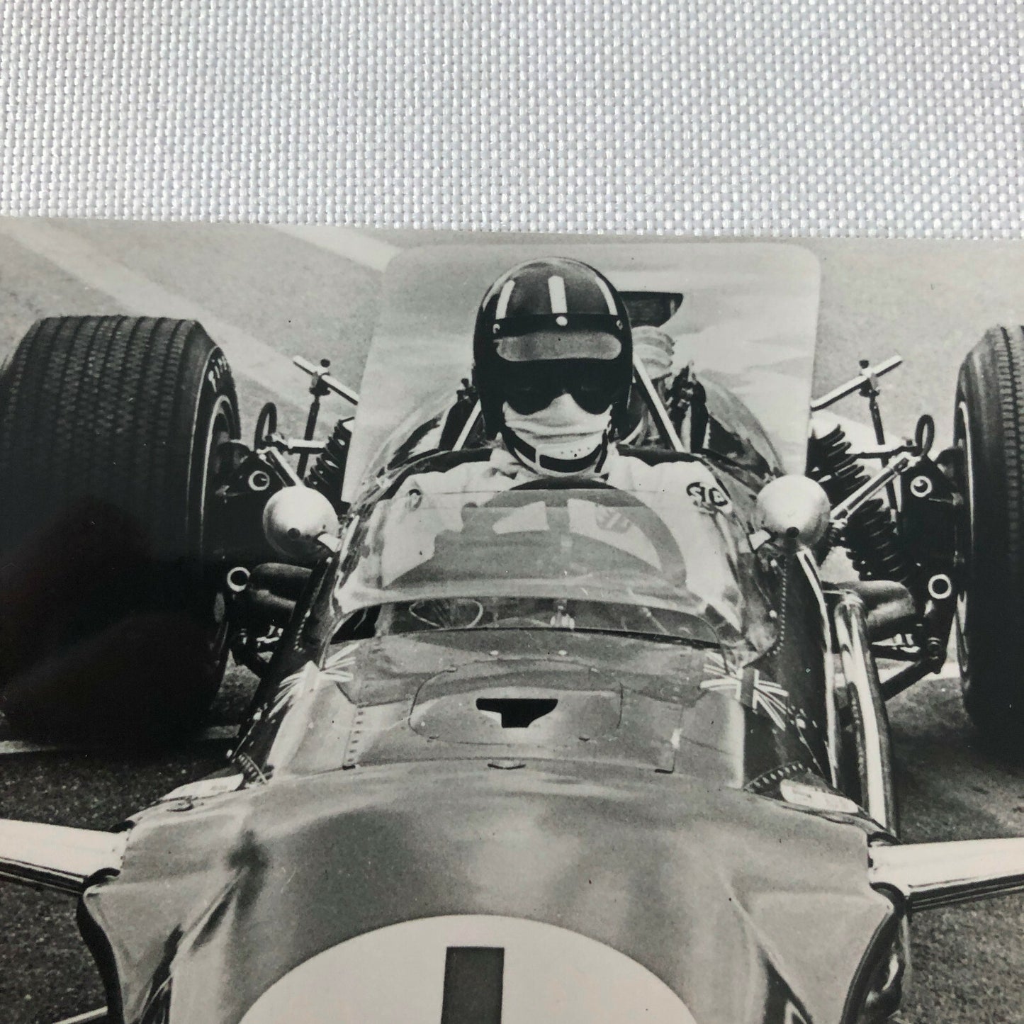 Vintage 1968 Graham Hill Lotus 49 Car Racing Photo Photograph 