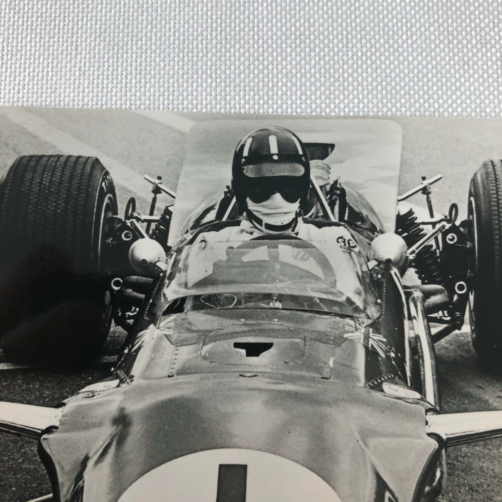 Vintage 1968 Graham Hill Lotus 49 Car Racing Photo Photograph 