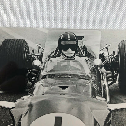 Vintage 1968 Graham Hill Lotus 49 Car Racing Photo Photograph 