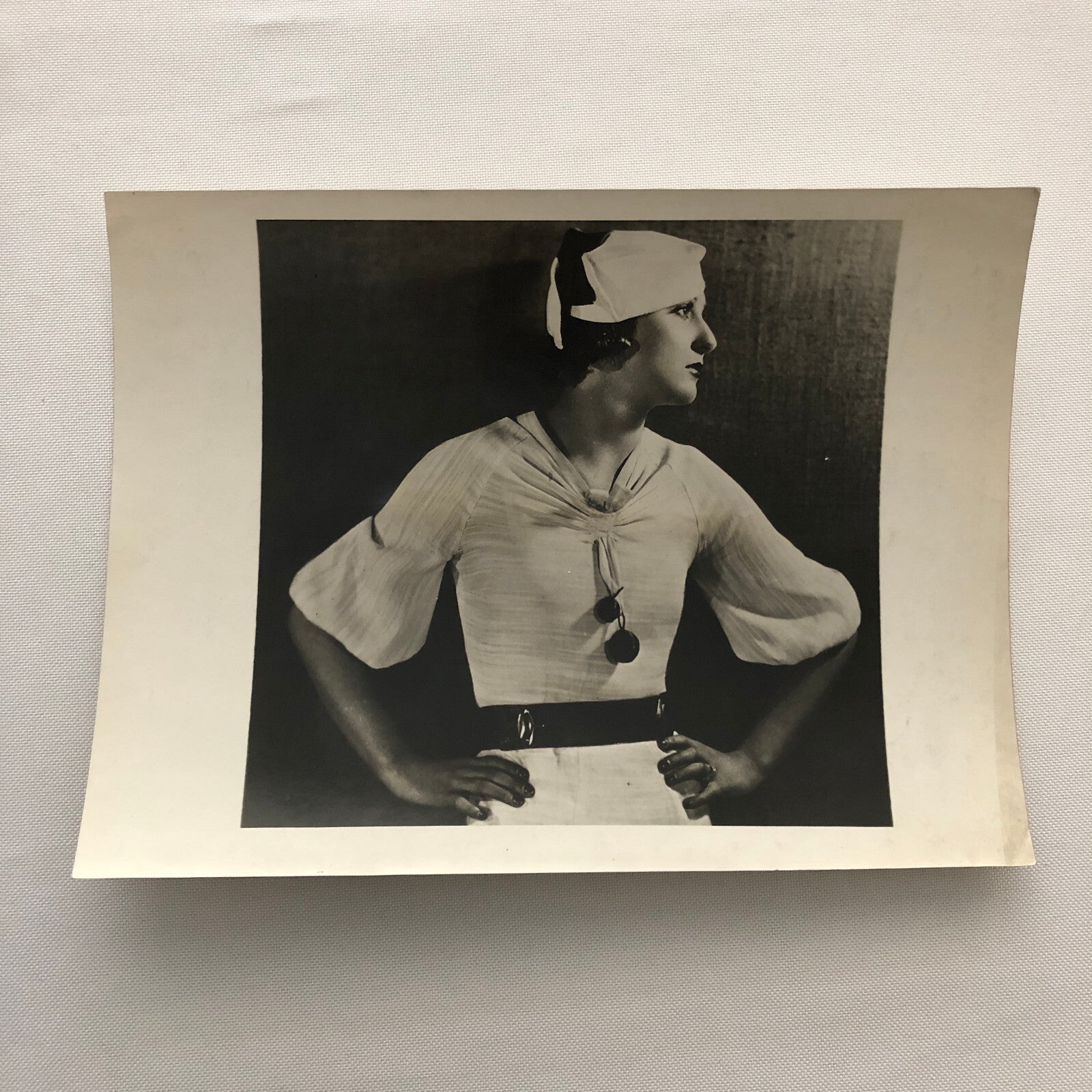 Press Photo Photograph Fashion Model Flamisol Fabric Underwood & Underwood