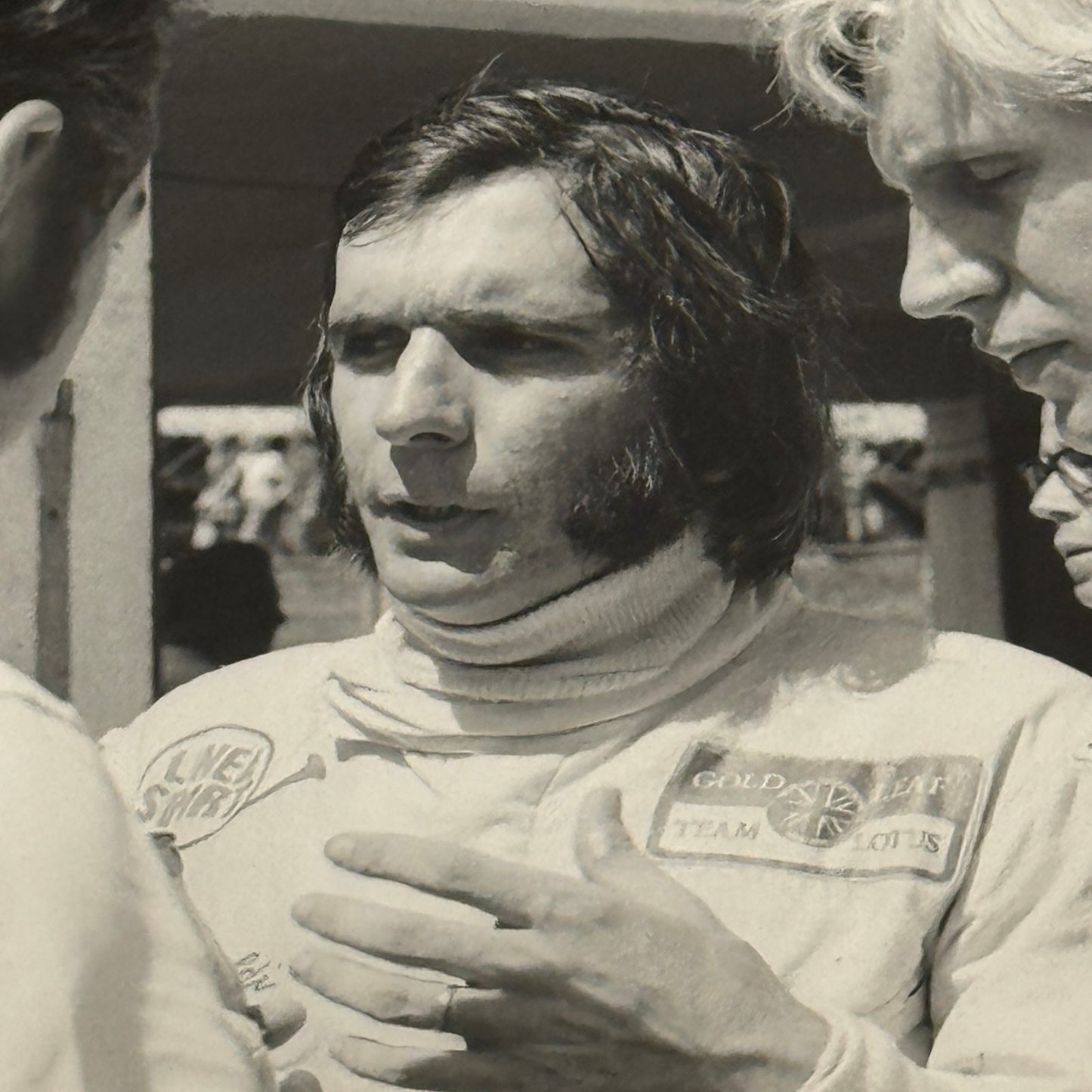 Vintage Racing Photo 1971 German Grand Prix Emerson Fittipaldi Reine Wisell