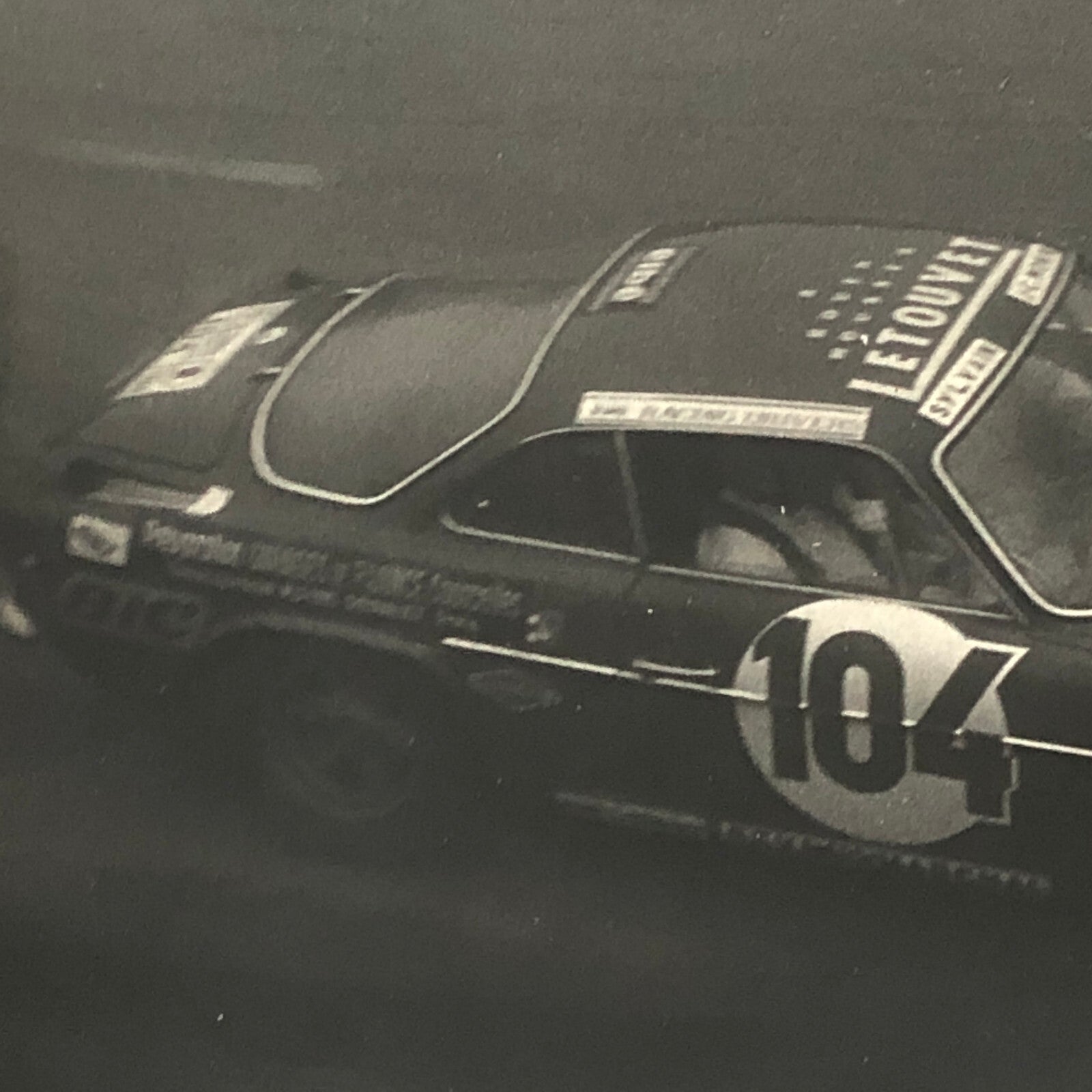Vintage Renault Alpine Racing Car Photo Photograph Print 1969 Tour de France ? 