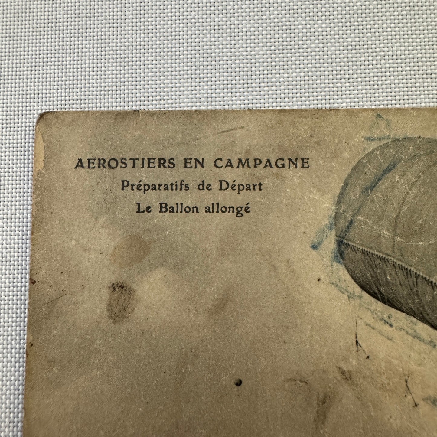 Vintage Zeppelin Airship Dirigible Postcard Post Card French