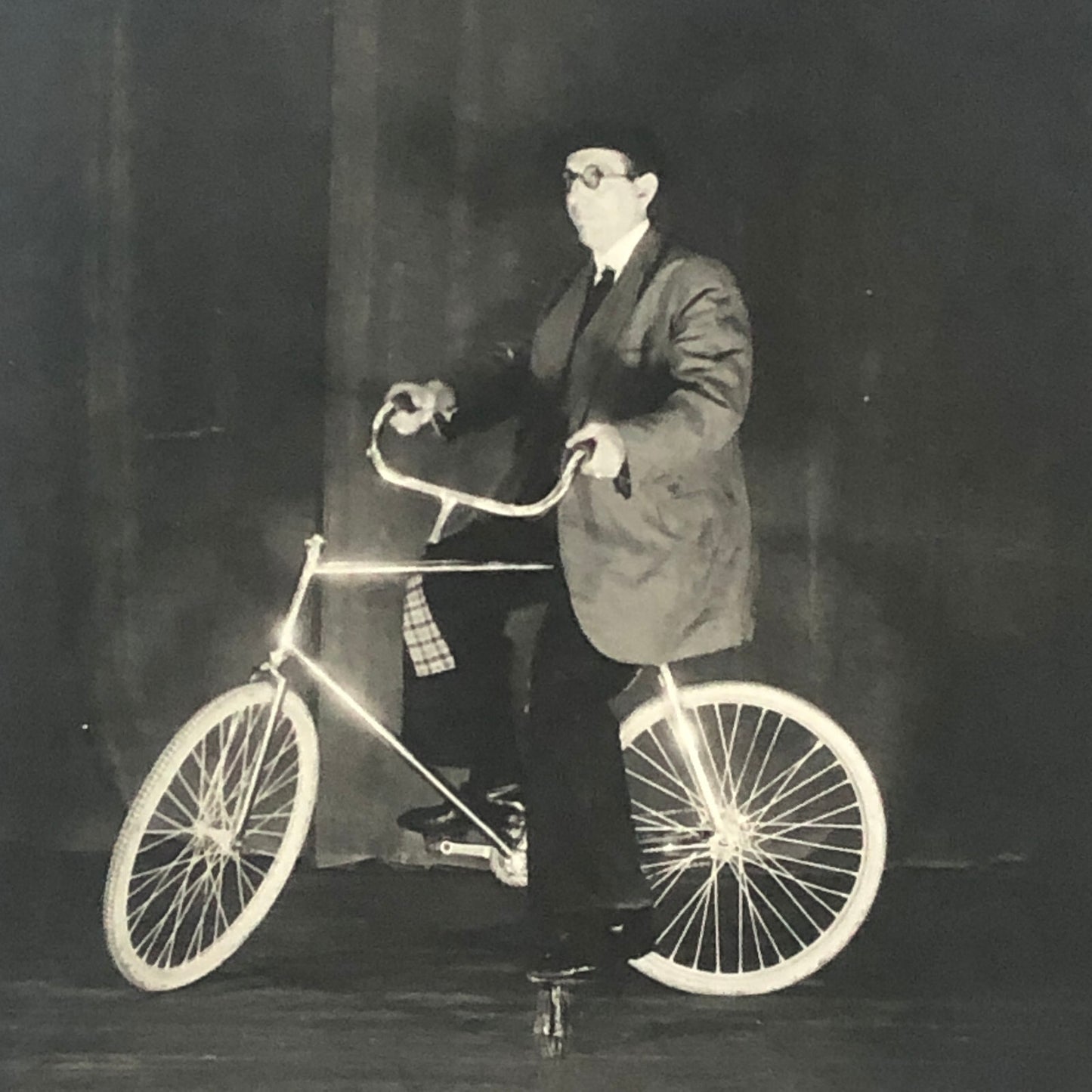 Circus Bicycle Performer Vintage Photo Photograph European Signed ?