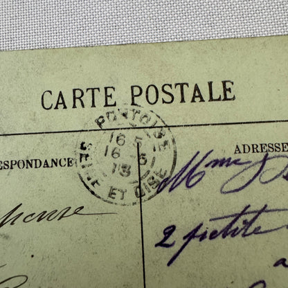 Vintage Zeppelin Airship Dirigible Postcard Post Card French Automobiles