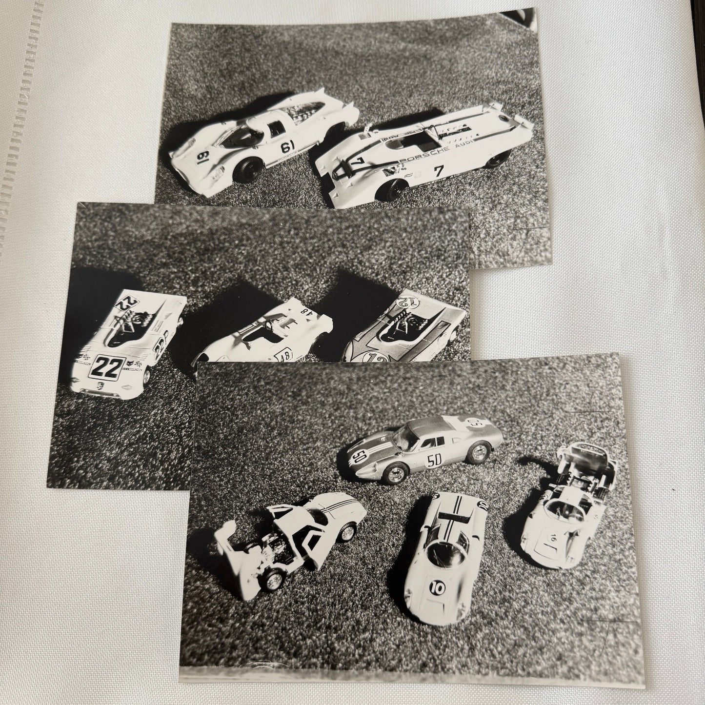 Vintage Porsche Toy Car Photo Photograph Print Lot 3x