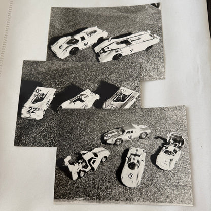 Vintage Porsche Toy Car Photo Photograph Print Lot 3x