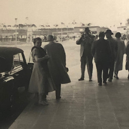 Vintage Photo Photograph People with Classic Mercedes Benz Car Automobile