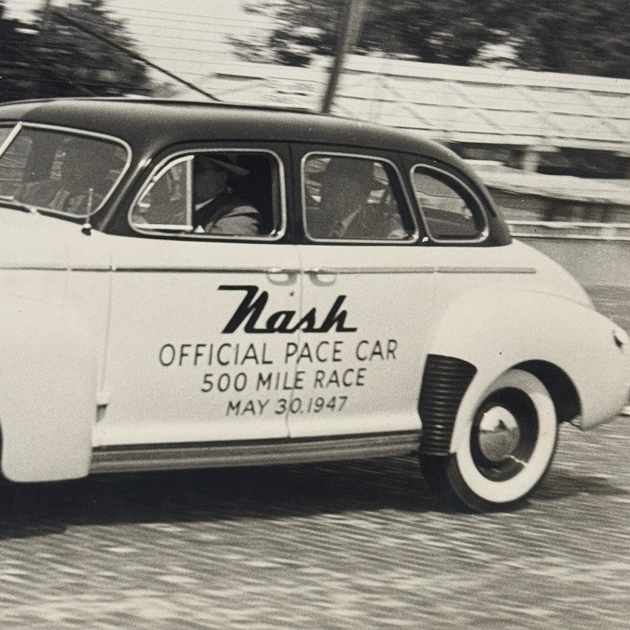 Vintage Indy 500 Racing Photo Nash Official Pace Car Automobile Photograph 1947