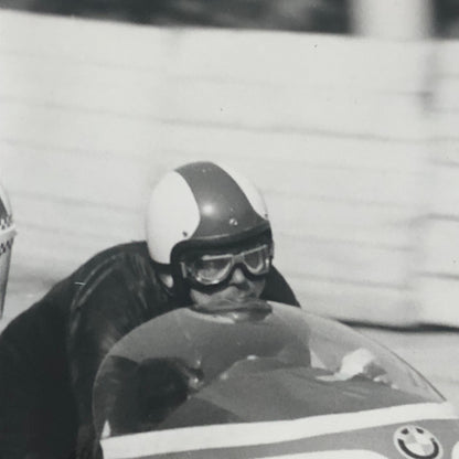 Vintage Motorcycle Racing Photo photograph BMW Sidecar Side Car Bike