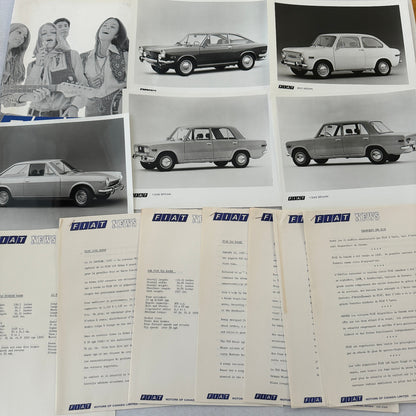 1970 Fiat Press Kit Brochure Photos 124 850 Sport Coupe 124S 850 Sedan