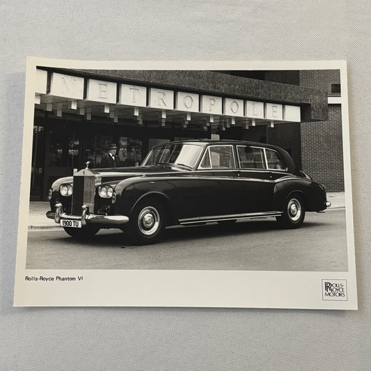 Rolls Royce Phantom VI Car Factory Press Photo Photograph Vintage Print 1980