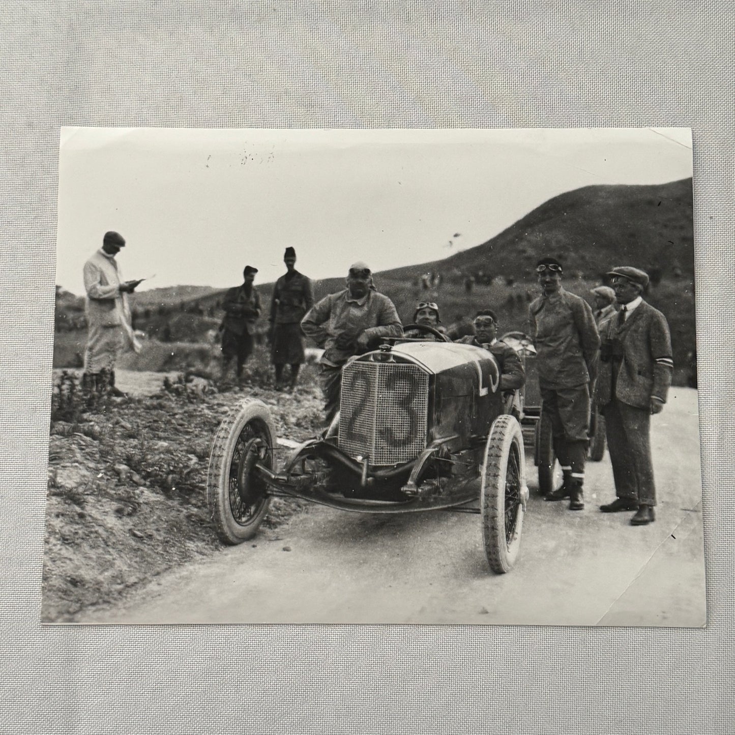 Vintage Benz Racing Photo Photograph Print Porsche Werkfoto Stamp Modern Print