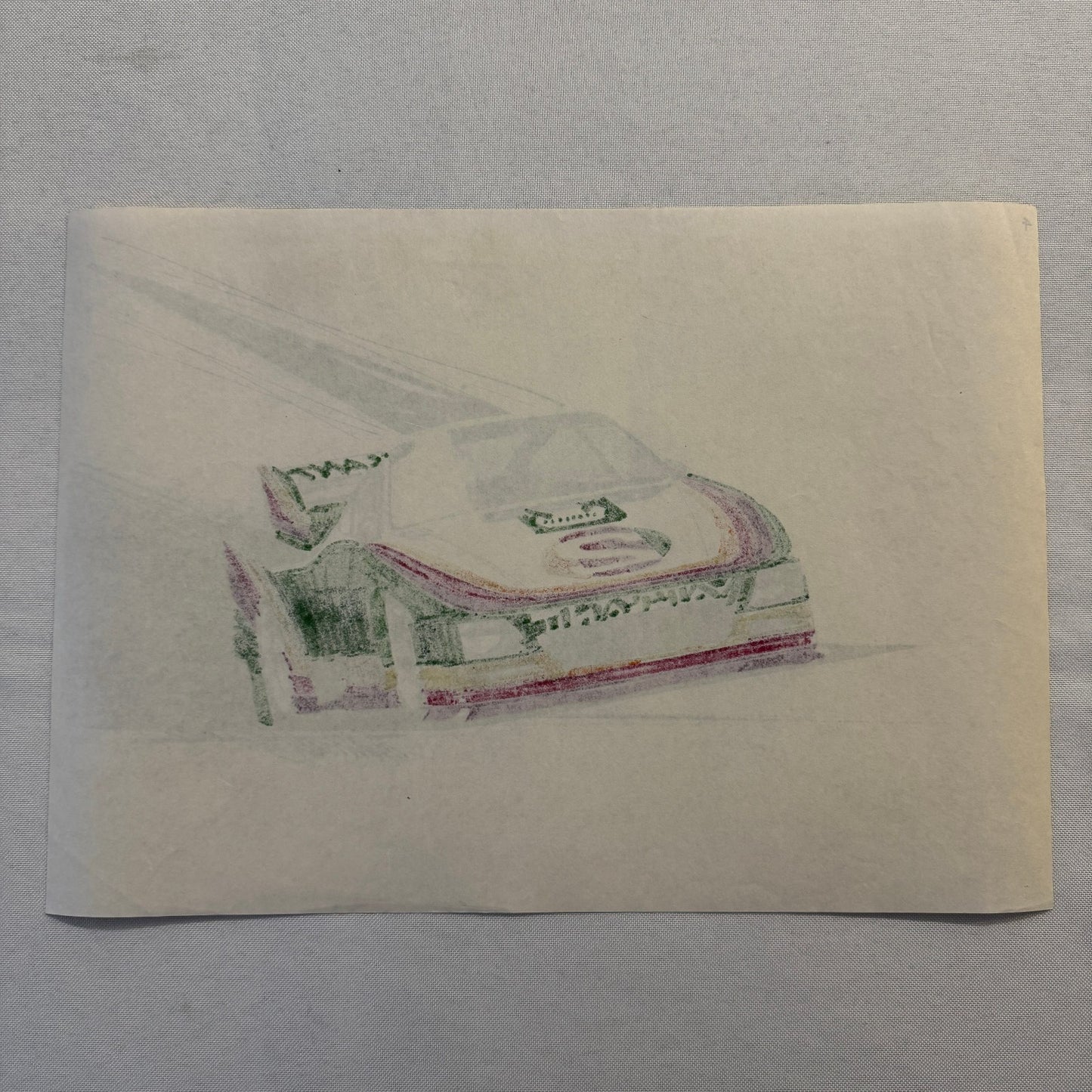 Porsche 935 Kremer Racing Design Sketch Drawing Art NOTTRODT Vintage 1976