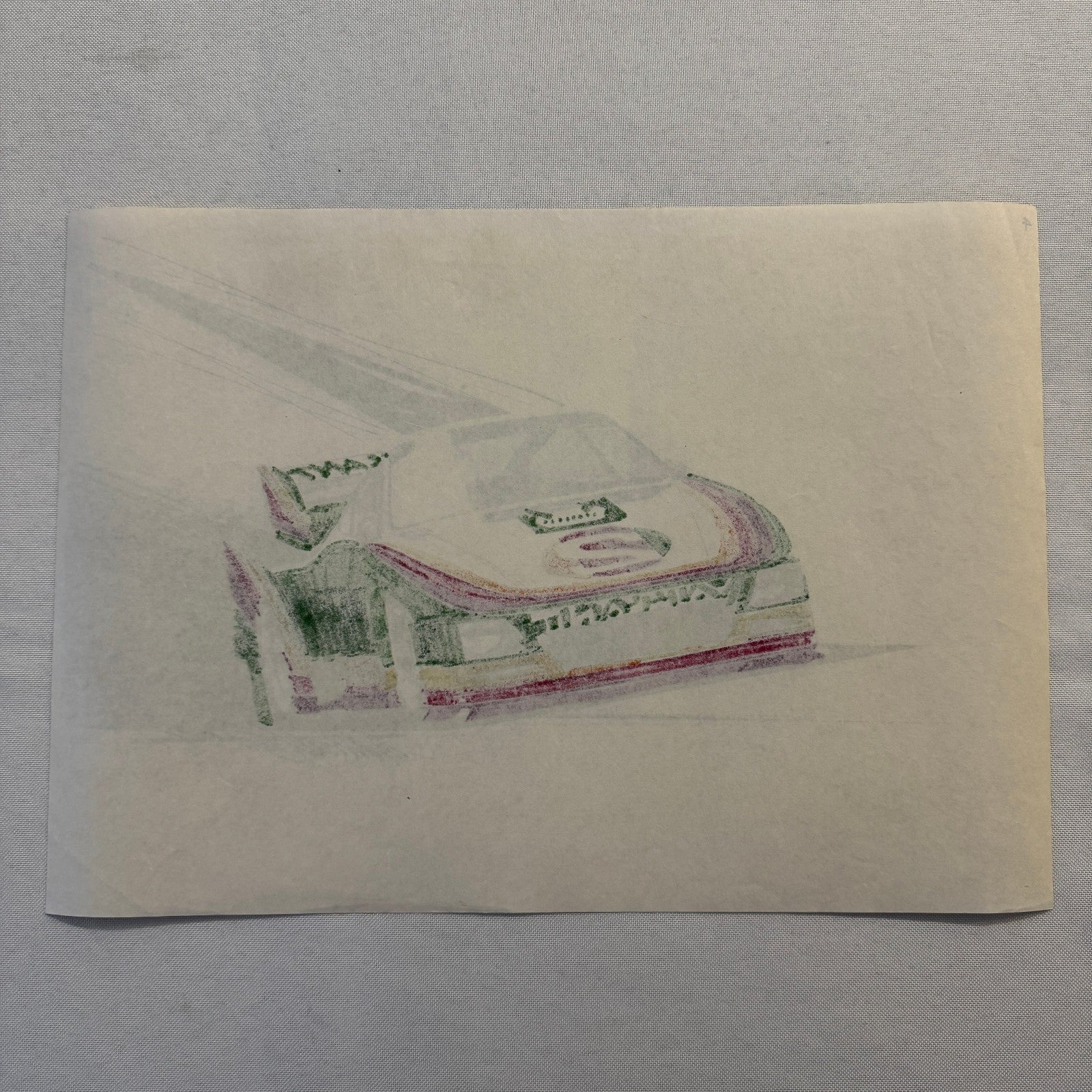 Porsche 935 Kremer Racing Design Sketch Drawing Art NOTTRODT Vintage 1976
