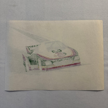 Porsche 935 Kremer Racing Design Sketch Drawing Art NOTTRODT Vintage 1976