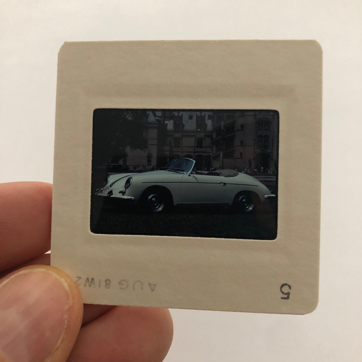 Porsche 356 Cabriolet Convertible 35mm Photo Slide Vintage 1981