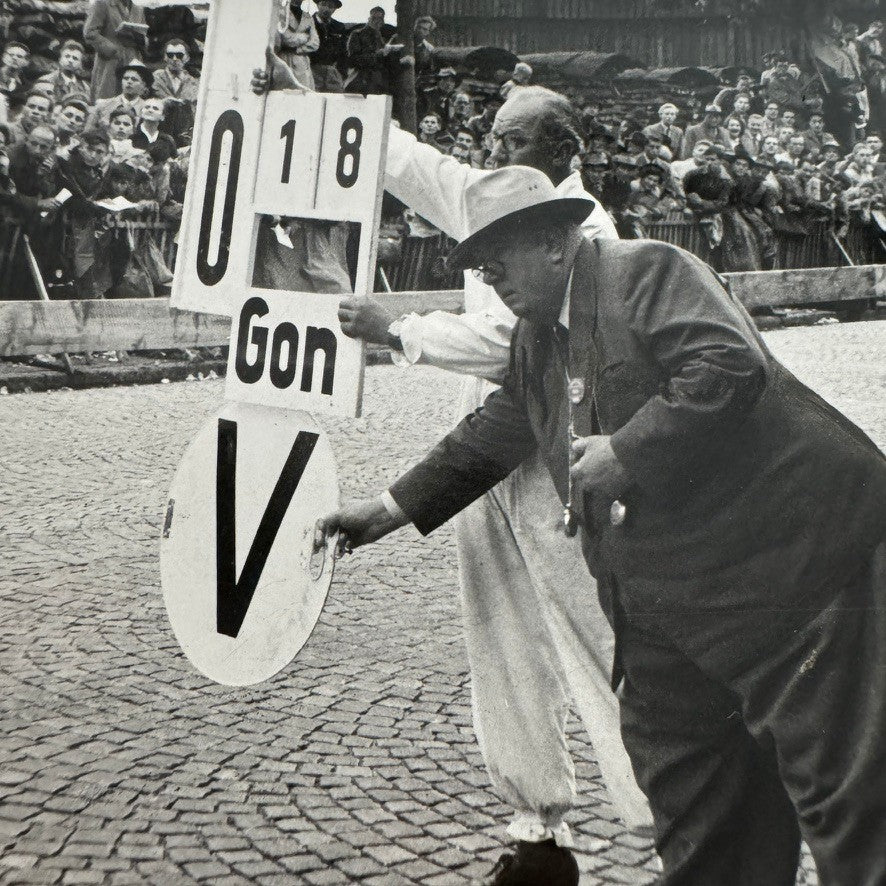 Vintage Car Racing Motorsport Photo Photograph Print Unidentified Officials