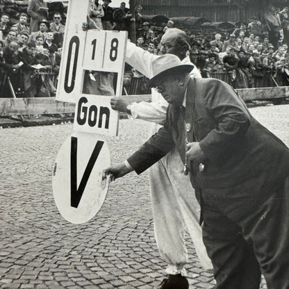 Vintage Car Racing Motorsport Photo Photograph Print Unidentified Officials