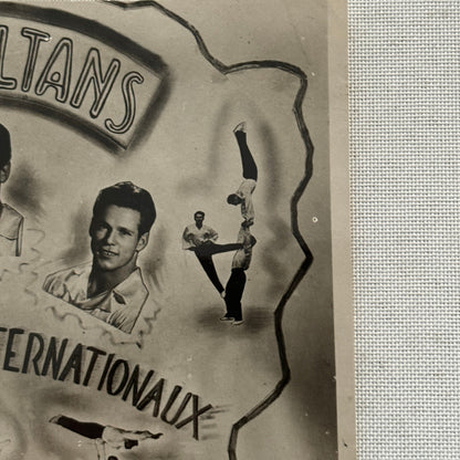 Vintage Circus Acrobat Act Balancing Photo Photograph Les Sultans French